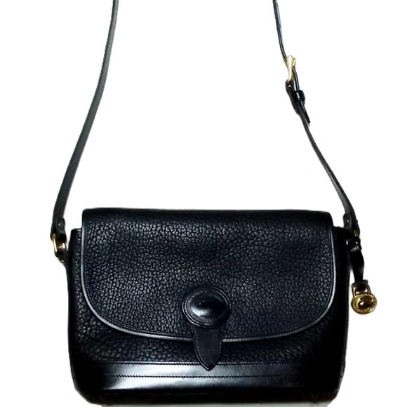 Rare VIntage Dooney & Bourke East/West Shoulder Bag P174 in Black - Picture 1 of 13